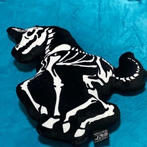Killstar Black and White Skeleton Unicorn Plush